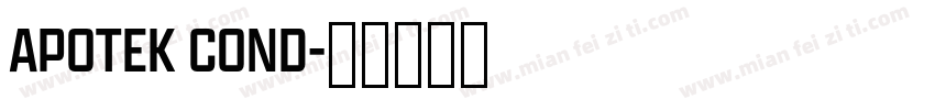 APOTEK COND字体转换
